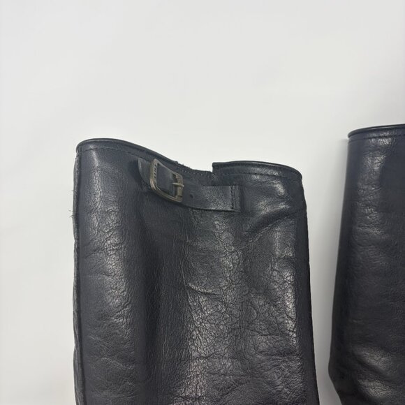 Frye Veronica Slouch Boots tall black leather 10 women's - Picture 3 of 16